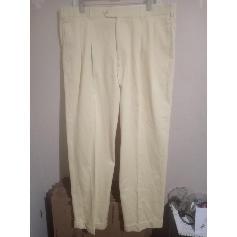 Men's Brooks Brothers Country Club Collection 32x31 Yellow Pants Slacks Cotton